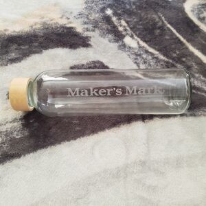 Makers Mark Glass Water Bottle with Bamboo Lid